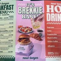 Breakfast Menu  at Neat Burger - Dubai Mall in Dubai