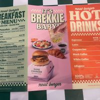 New breakfast menu 9 am to 12 pm.   at Neat Burger - Dubai Mall in Dubai
