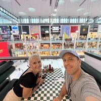 View to ice rink  at Neat Burger - Dubai Mall in Dubai