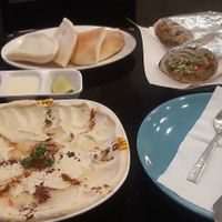Falafel sandwich and hummus at Rubai Restaurant in Pattaya