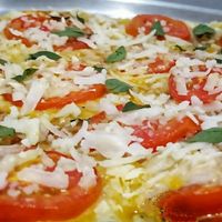 Pizza Margherita at La Bella Vegana in Guaruja