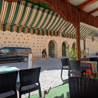 View from outside seating at Garden Coffee in Fes