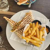 Falafel tacos (50DH) at Garden Coffee in Fes