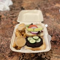 Vegan burger  at Molly Malone's Irish Pub & Restaurant in Louisville