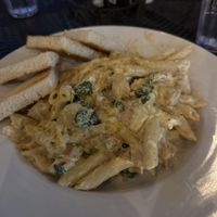 Vegan tofu chicken Alfredo with a creamy vegan white saucee  at Molly Malone's Irish Pub & Restaurant in Louisville