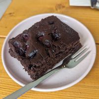 Chocolate cherry cake at Viel-Leicht in Bremen