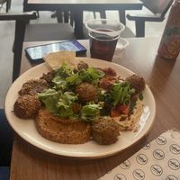 Falafel plate  at Nohut Falafel Humus in Istanbul