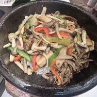 Autumn 2024 special, mushroom hot stone pot  at BCD Tofu House in New York City