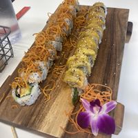 Yummy & Monkey roll (from left to right). Both yummy 😉😌  at Keyaki Sushi in Midvale