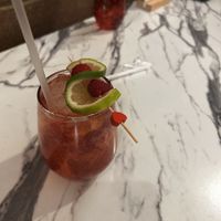 Valentines raspberry lime soda  at Keyaki Sushi in Midvale