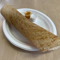 The Masala Dosa is delicious! The modest stuffing of spiced potatoes, onions, lentils, and red chiles had just a light amount of spice to it, and the crepe was fantastic.   at MomoDosa in Minneapolis