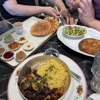 Vegan stir fry and vegan breakfast tray  at Landwer Cafe in West Los Angeles