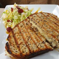 YUM. They make their own bread!! This was a cheesy option, but you can definitely ask them to make anything vegan =] at Kat's Coffee in Talpe