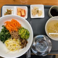 Vegetarian bibimbap  at Jayeoni Juneun Haengbok - 자연이주는행복채식 in Jeongeup