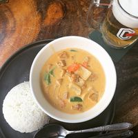 Tofu red Thai curry (vegan assured by staff) at The Big Easy Phnom Penh in Phnom Penh