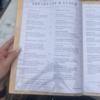 Menu  at Kanéla Café  in Cape Town