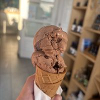 Chocolate (cone not from here)   at Assyrtico in Santorini
