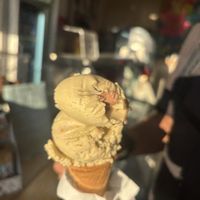 Pistachio (cone not from here)  at Assyrtico in Santorini