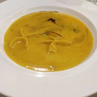 Pumpkin soup at Fink - Restaurant & Hotel in Bressanone