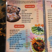Menu 4 at NHÀ HÀNG CHAY TÙ TÂM in Pleiku
