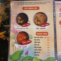 Menu 6 at NHÀ HÀNG CHAY TÙ TÂM in Pleiku