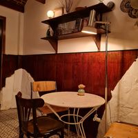 Inside tables at Modi in Mallorca