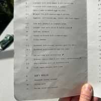 Vegan options with carrot symbol on the right  at Wagmi Coffee in Limassol