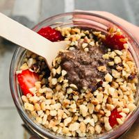 Chia pudding with almond milk  at Nice to Fit You in Istanbul