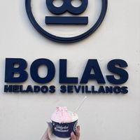 Piña colada and watermelon gelato  at Bolas Heladería Y Pastelería in Sevilla