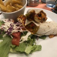 Mexican tofu wrap  at Bacchus in Paphos