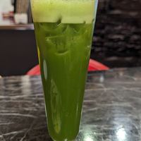 Apple and bak choy juice at Qi Fu Healthy Park Vegetarian in Ipoh