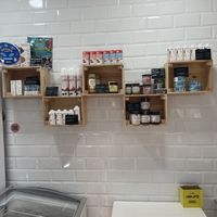 Dry stock food (honey, spices, pesto)  at Vegans Terrassa in Terrassa