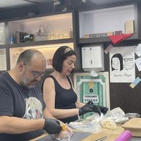 The wonderful owners  at Vegans Terrassa in Terrassa