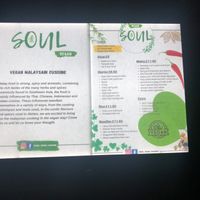 Menu Nov 2022  at Soul Vegan in Edinburgh