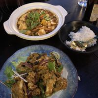 Mapo tofu and rendang mushroom  at Soul Vegan in Edinburgh
