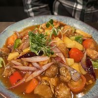 Sweet & sour lion’s mane  at Soul Vegan in Edinburgh