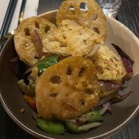 Salt and pepper lotus   at Soul Vegan in Edinburgh