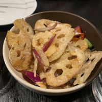 Salt and pepper lotus  at Soul Vegan in Edinburgh