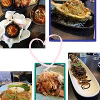 sweetcorn fritters, sweet potato crisps, hot&sour soup, fried rice, katsu curry, bbq 2 ways, banoffe dessert at Soul Vegan in Edinburgh