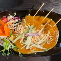 Tofy satay starter at Soul Vegan in Edinburgh