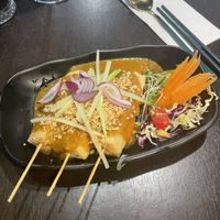 Satay tofu starter  at Soul Vegan in Edinburgh