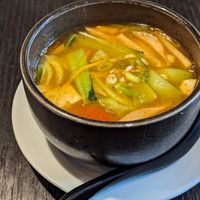 Tom Yam soup at Soul Vegan in Edinburgh