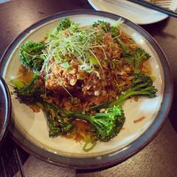 Soup’s special deep fried tofu (absolument délicieux, avec une sauce sucrée salée, le tofu est très moelleux)  at Soul Vegan in Edinburgh