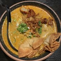 Laksa noodles   at Soul Vegan in Edinburgh