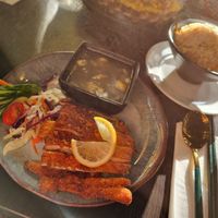 King Oyster mushroom with Lemon Sauce at Soul Vegan in Edinburgh