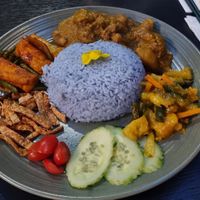 Nasi lemak aka coconut milk rice at Soul Vegan in Edinburgh