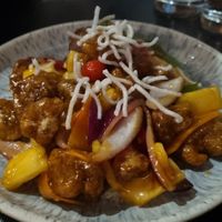 Sweet & Sour Lions Mane Mushrooms at Soul Vegan in Edinburgh