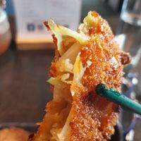 Deep fried cabbage ball at Soul Vegan in Edinburgh