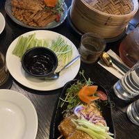 Tofu Pancakes and Satay Tofu  at Soul Vegan in Edinburgh