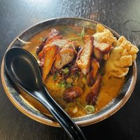 laksa noodles (12.8£)  at Soul Vegan in Edinburgh